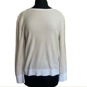 LOFT Cream Tan Sweater NWT XL Crew Neck Long Sleeve
